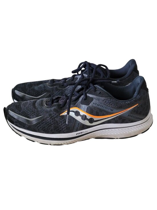 Saucony Omni 20 PWRRUN Men\'s Running Shoe Black White Sz 14 main image 7